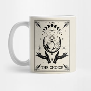 Mystic tarot card celestial design, The Choice tarot Mug